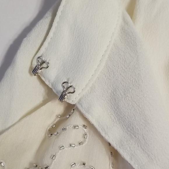 Miss Me Cream Sequin Dressy Tank Top, Small - Picture 7 of 11